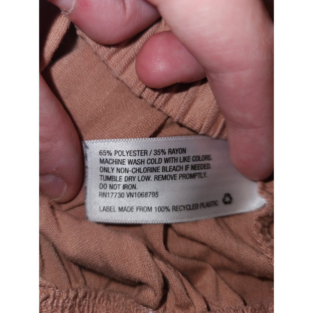 A New day Pleated Blouson Short Sleeve Top Mauve‎ Pink Dolman Crew Neck Size M - Picture 5 of 10
